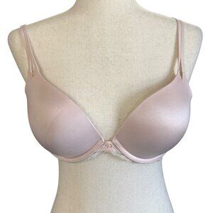 Victorias Secret Bling 34D Pale Pink Very Sexy Push Up Add 1 Cup Bra VS ~ L3 30